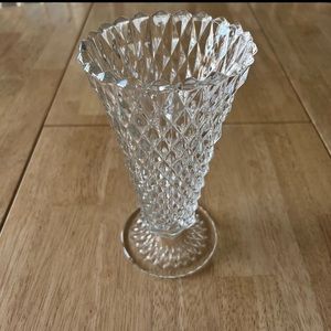 Vintage Indiana Glass Diamond Point Vase